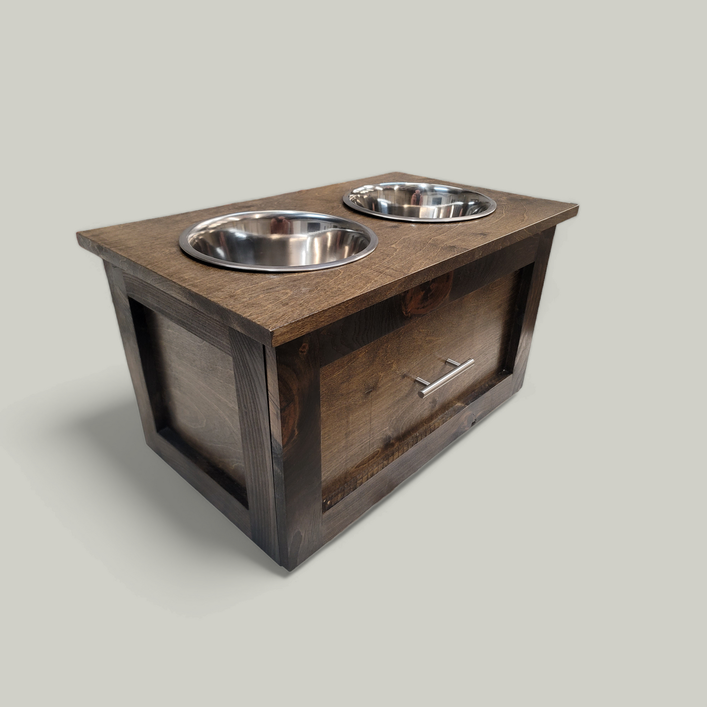 LARGE Stained Raised Dog Feeder