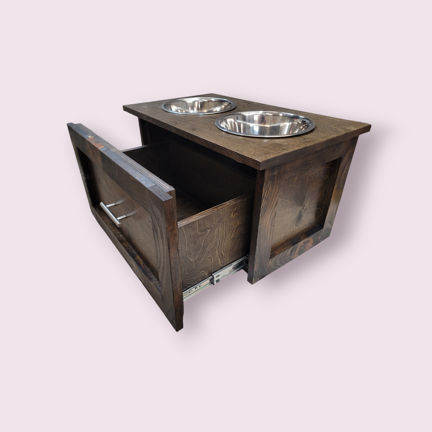 LARGE Stained Raised Dog Feeder