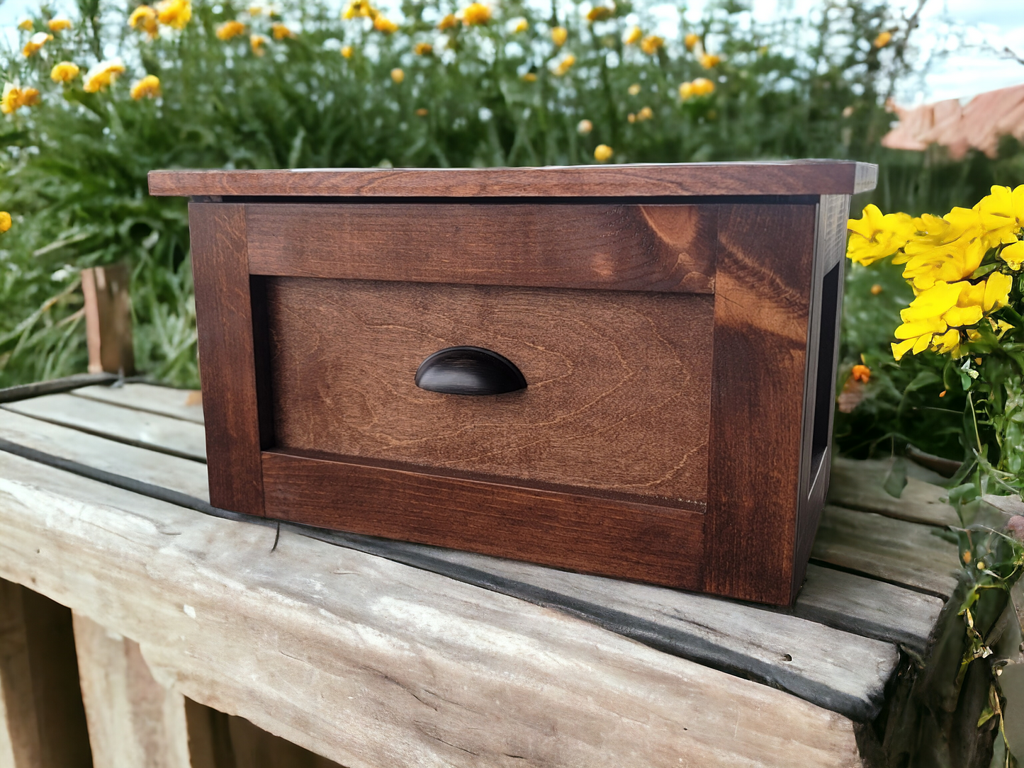 LARGE Stained Raised Dog Feeder