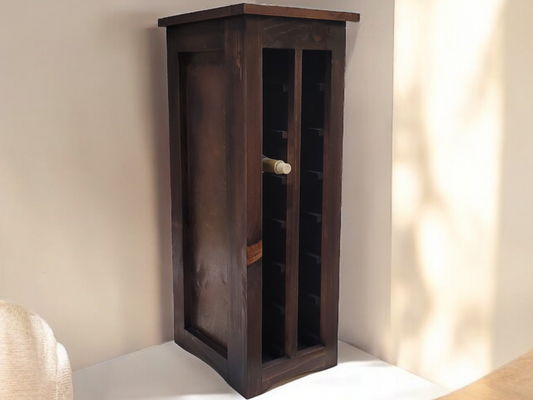 14 Bottle Rustic Farmhouse Wine Rack and Jail