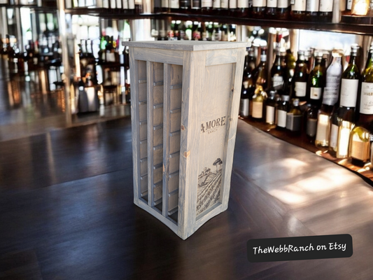 21 Bottle Rustic Farmhouse Wine Rack and Jail