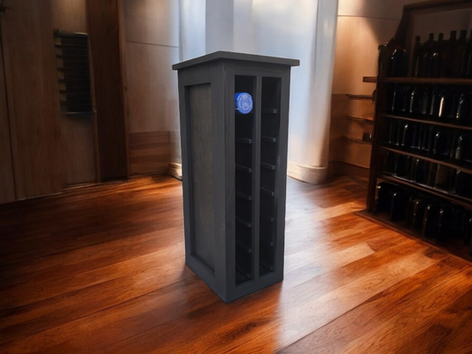 14 Bottle Rustic Farmhouse Wine Rack and Jail