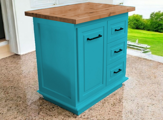 Shaker Raised Panel Kitchen Island 25" x 36"