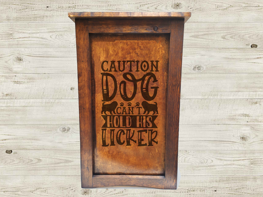 Engraved Shaker Wooden Dog Food Bin