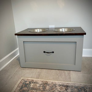 3 Bowl LARGE Raised Dog Bowl Feeding Station