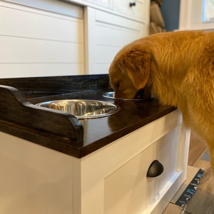 3 Bowl LARGE Raised Dog Bowl Feeding Station