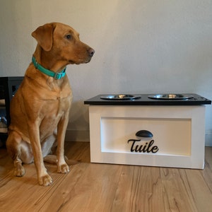 3 Bowl LARGE Raised Dog Bowl Feeding Station