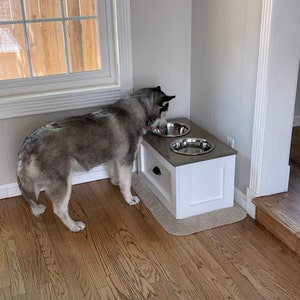 3 Bowl LARGE Raised Dog Bowl Feeding Station