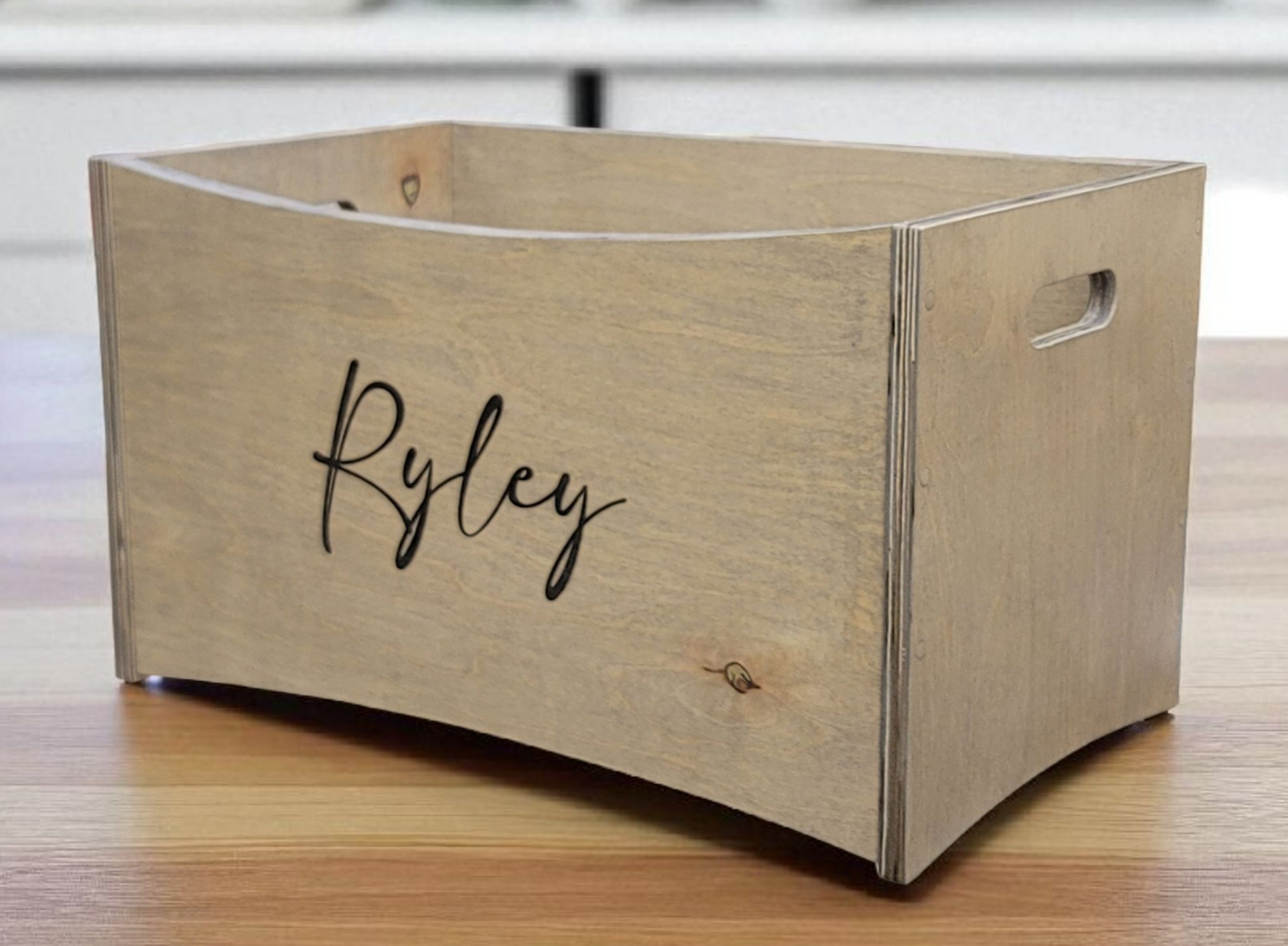 Handmade Wooden Storage Box – Custom Engraved, Fully Assembled, Multi-Purpose Organizer