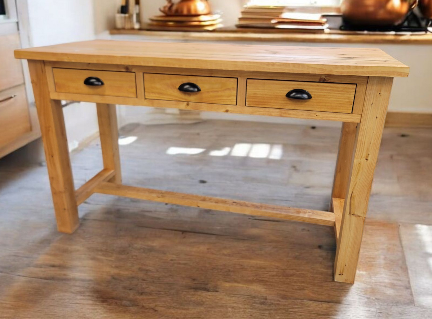 The Oliver 60 Inch Modern Rustic Kitchen Island