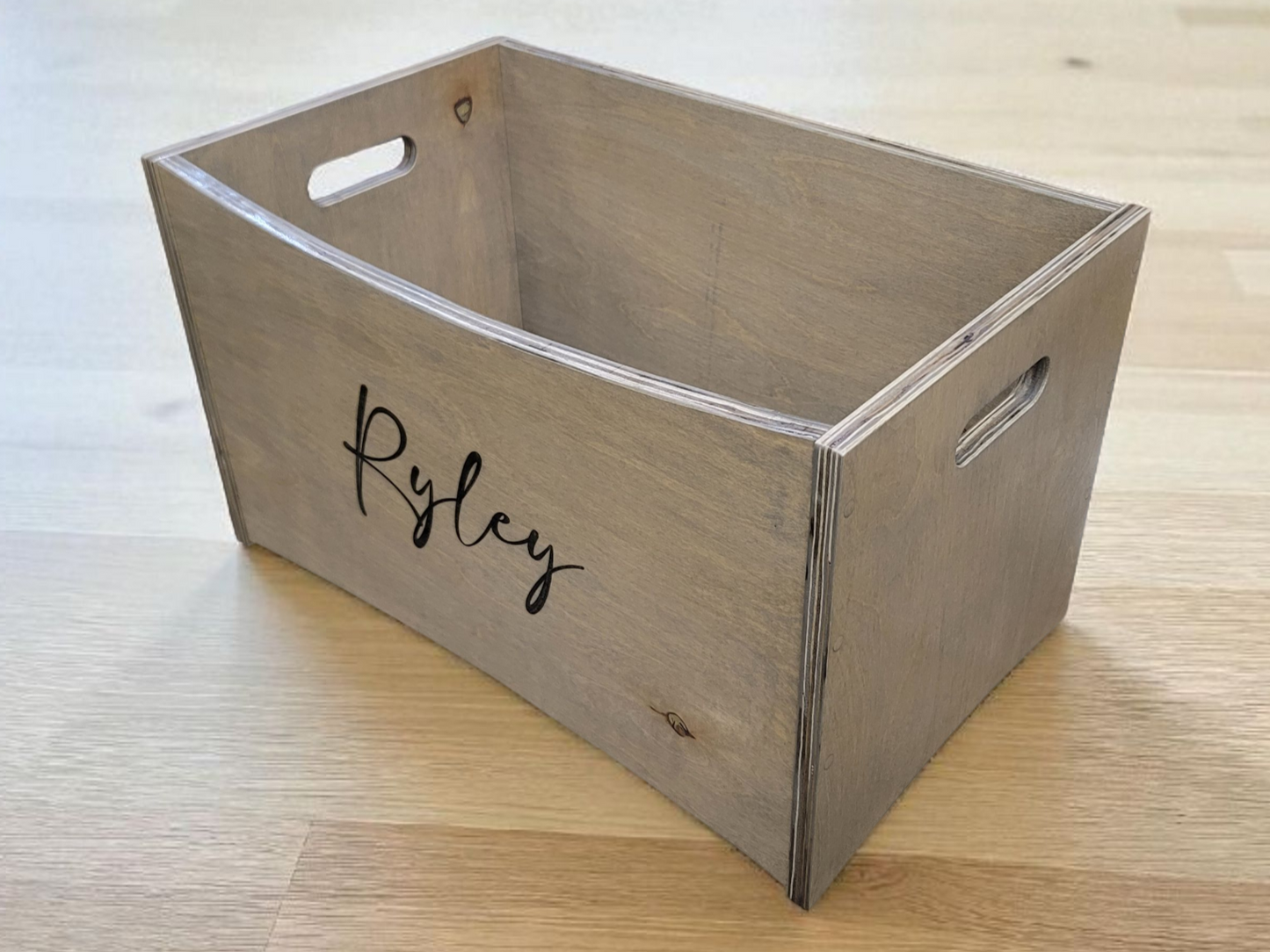 Handmade Wooden Storage Box – Custom Engraved, Fully Assembled, Multi-Purpose Organizer