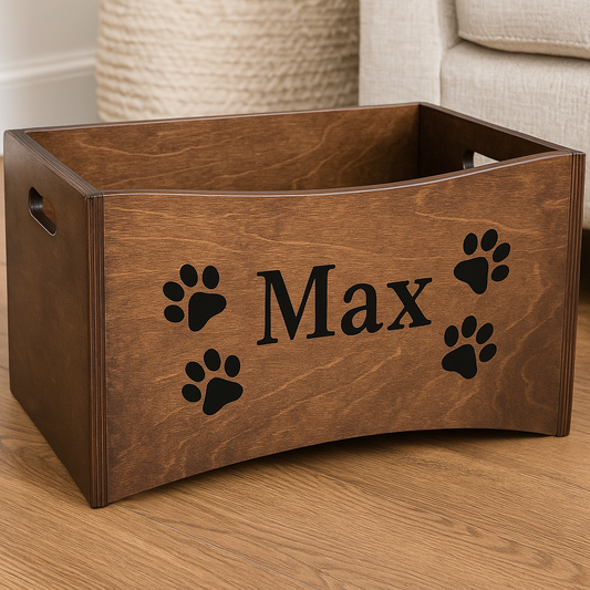 Handmade Wooden Storage Box – Custom Engraved, Fully Assembled, Multi-Purpose Organizer