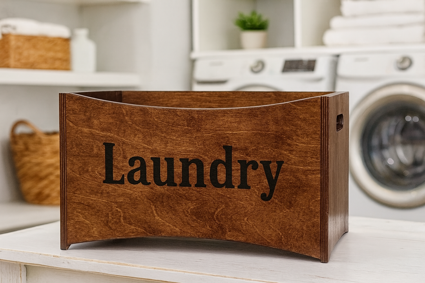 Handmade Wooden Storage Box – Custom Engraved, Fully Assembled, Multi-Purpose Organizer