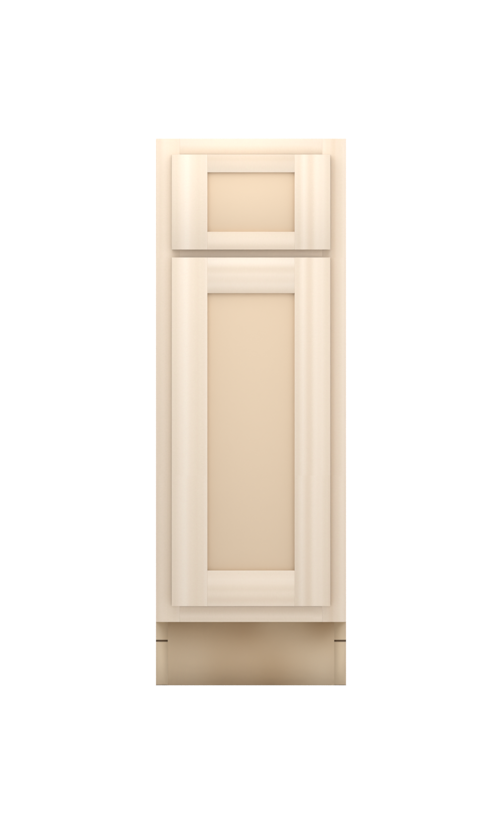 12" Face Frame Flat Shaker base cabinet, ready to paint, front view