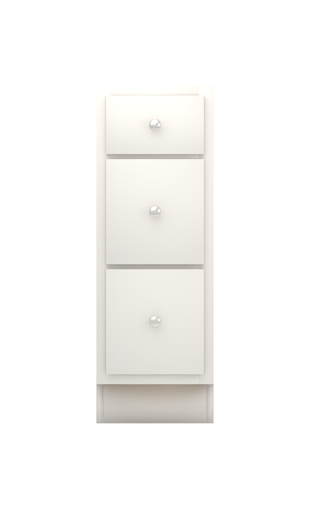 Painted example: Snowbound SW 7004 (Sherwin-Williams) with polished nickel knobs