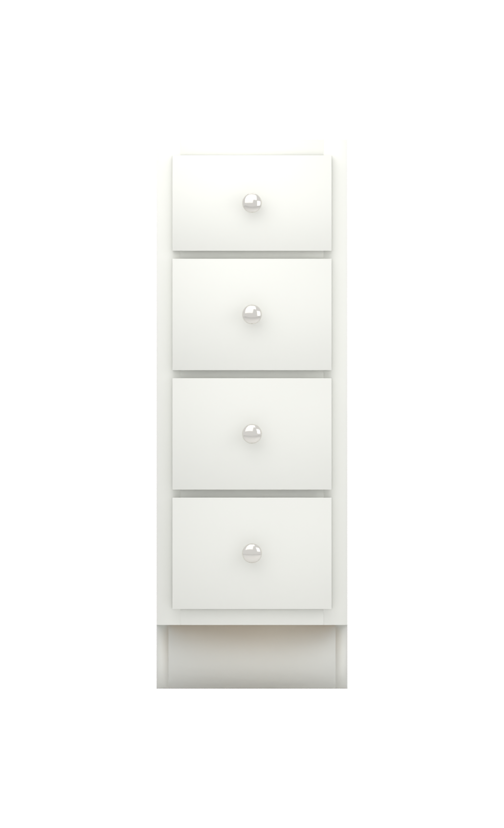 Painted example: Extra White SW 7006 (Sherwin-Williams) with polished nickel knobs