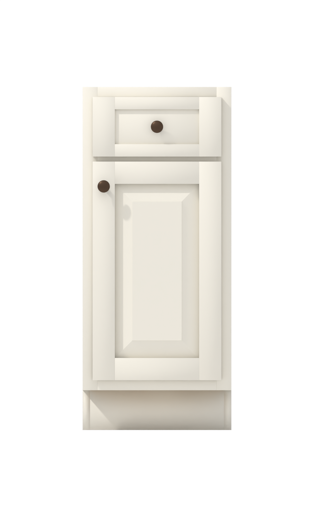 Painted example: Greek Villa SW 7551 (Sherwin-Williams) with oil-rubbed bronze knobs