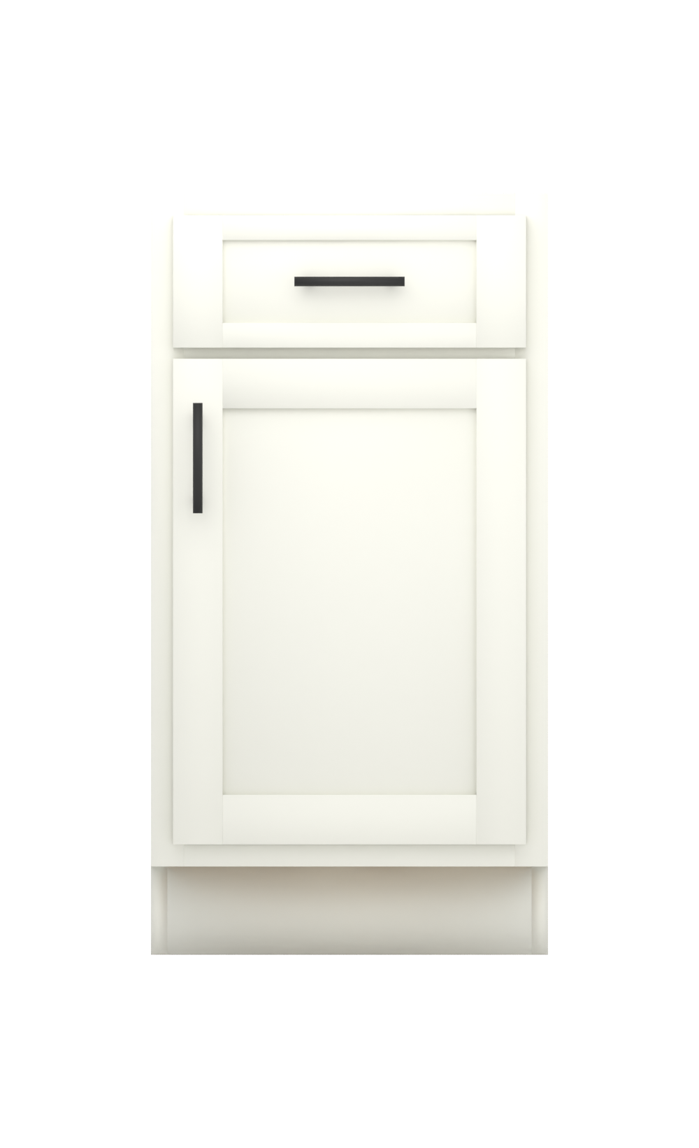 Painted example: Simply White OC-117 (Benjamin Moore) with matte black bar pulls