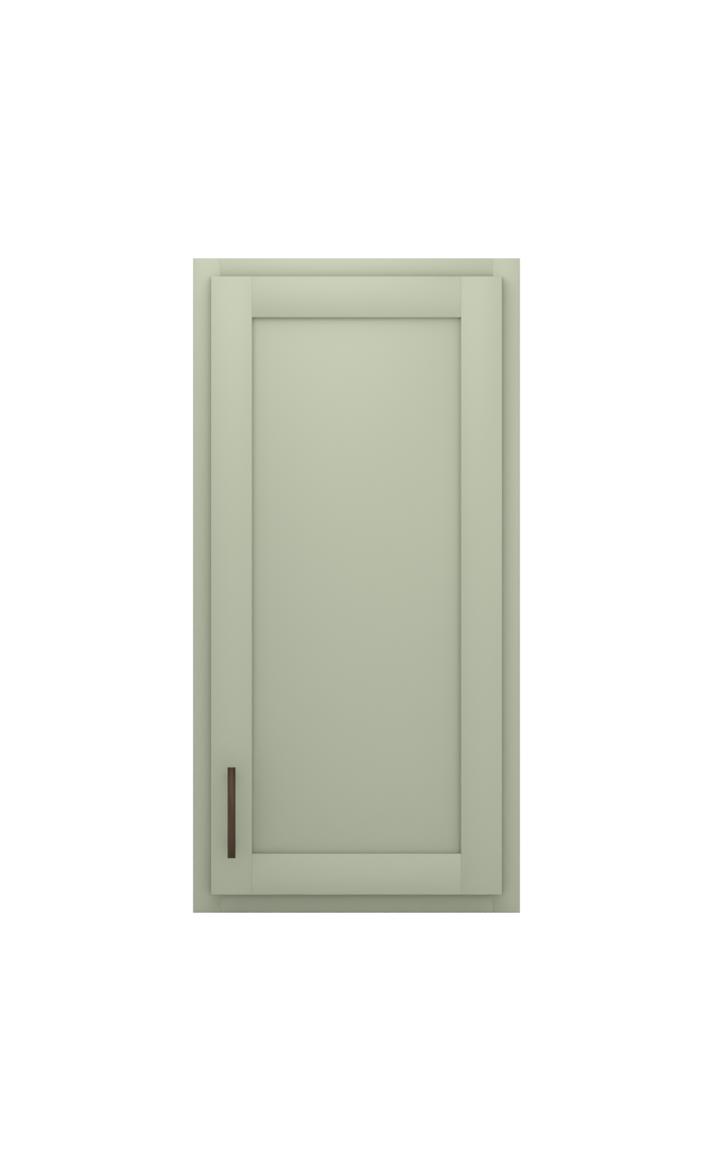 Painted example: Saybrook Sage HC-114 (Benjamin Moore) with oil-rubbed bronze bar pulls