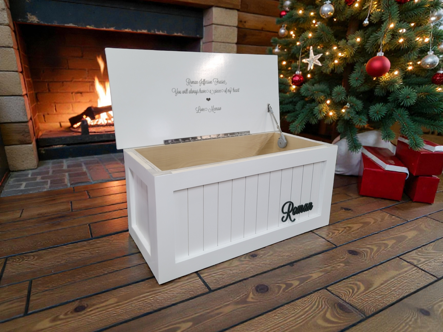 My Famous Shiplap Style Personalized Toy Box