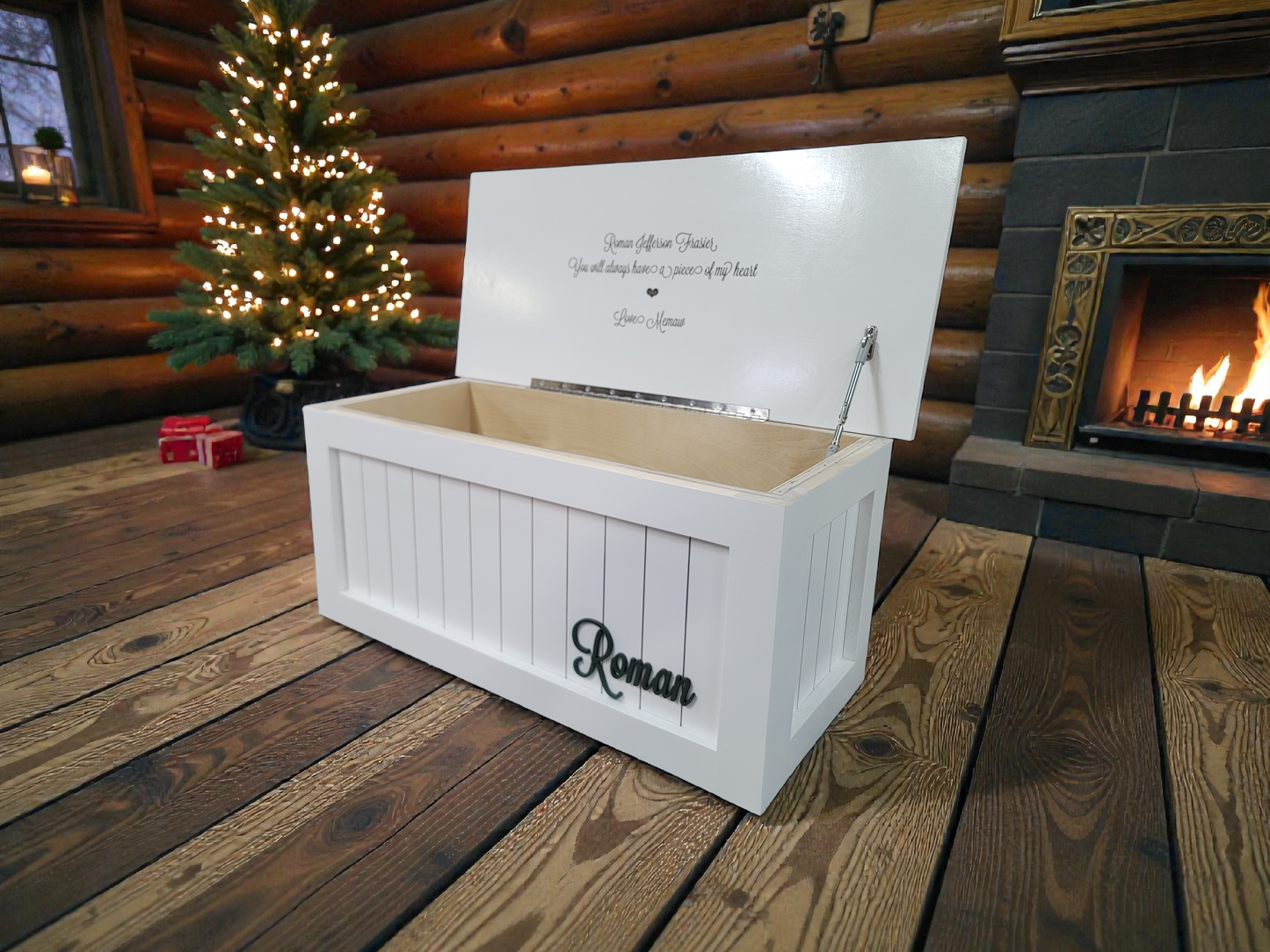 My Famous Shiplap Style Personalized Toy Box