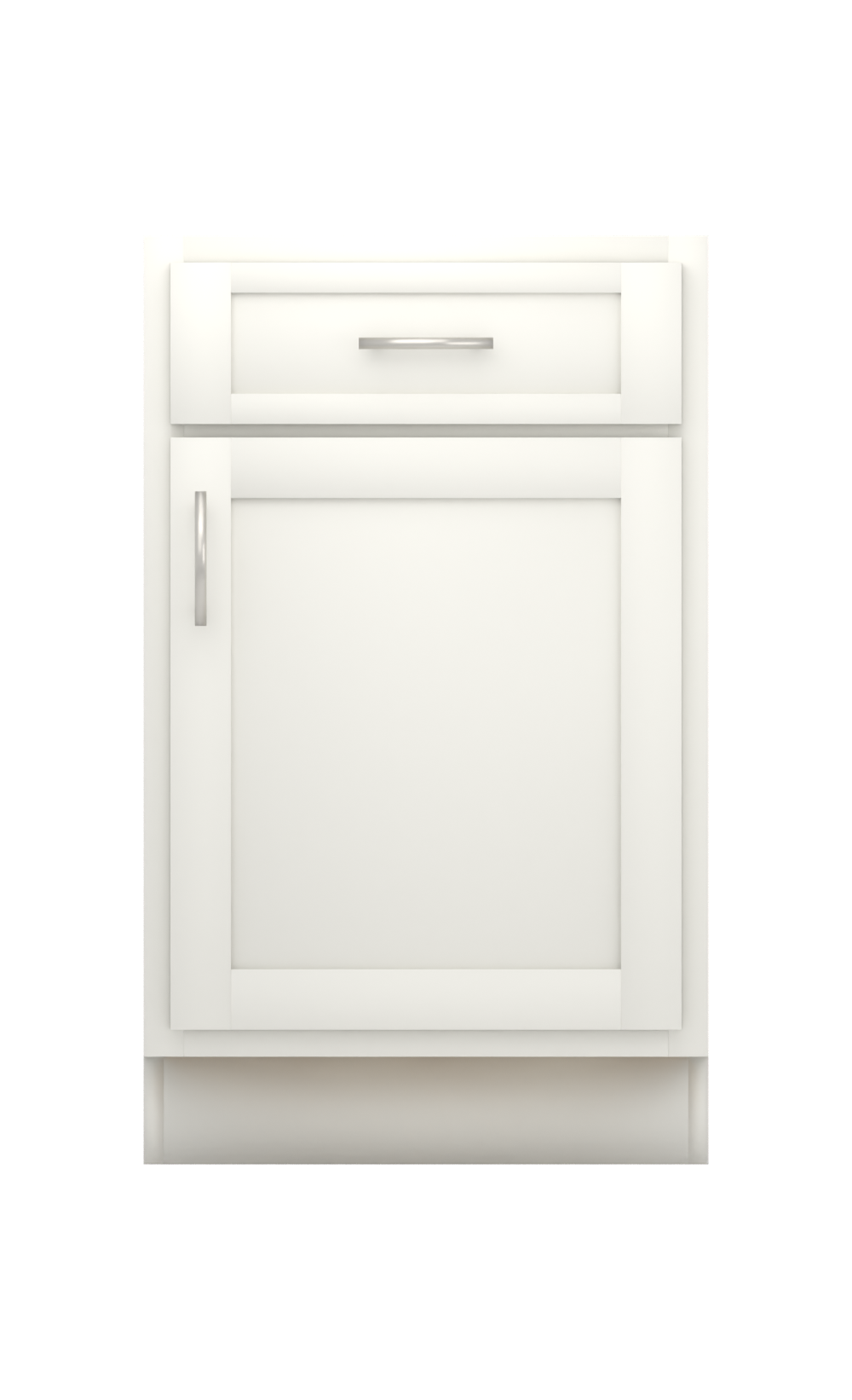 Painted example: Pure White SW 7005 (Sherwin-Williams) with brushed nickel bar pulls