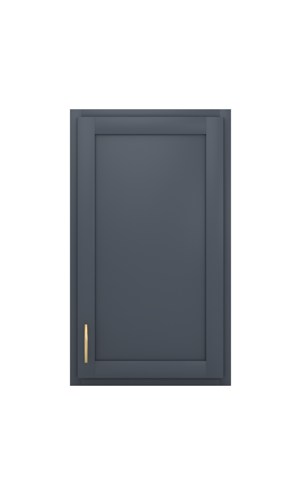 Painted example: Hale Navy HC-154 (Benjamin Moore) with brushed brass bar pulls