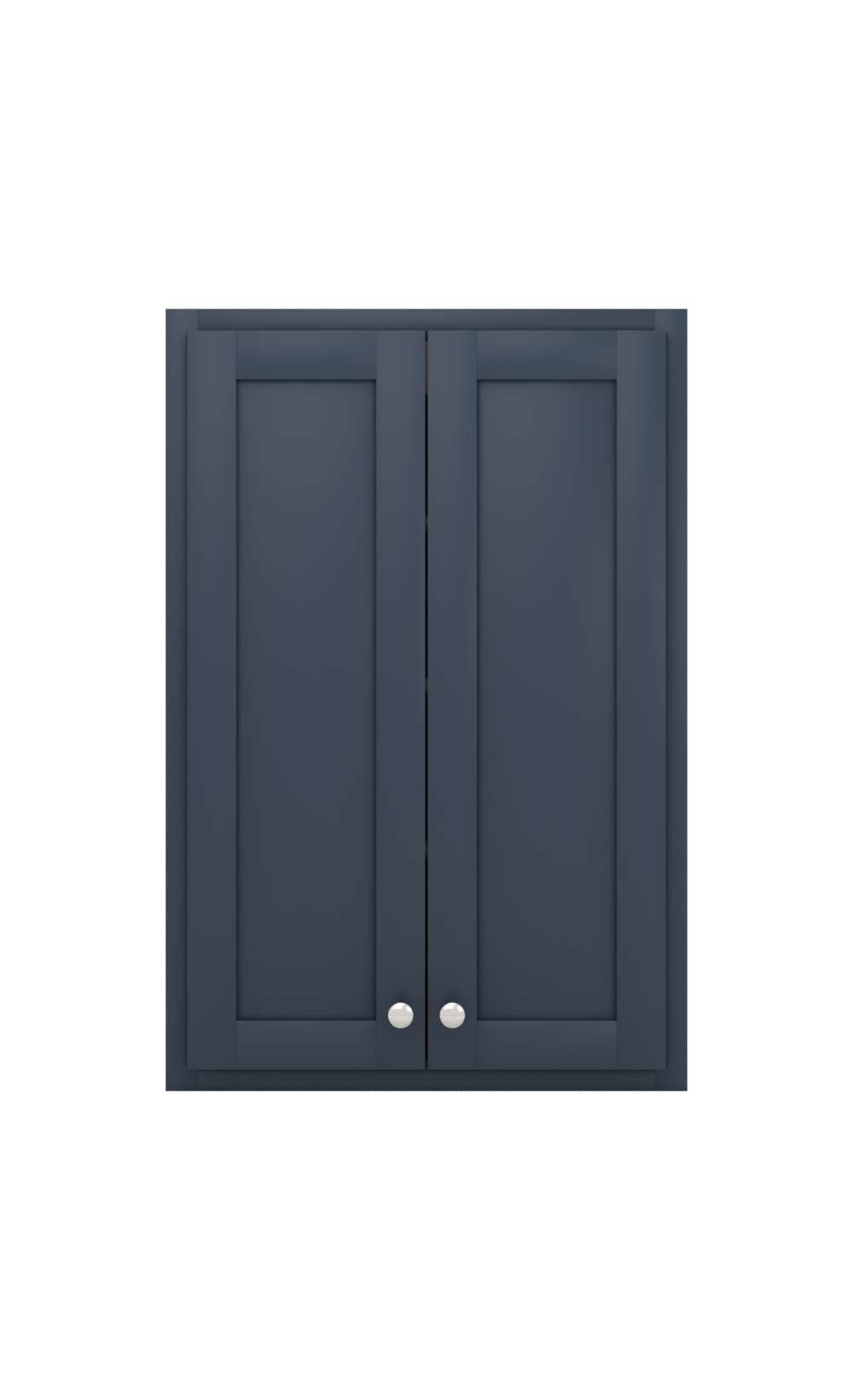 Painted example: Naval SW 6244 (Sherwin-Williams) with polished nickel knobs