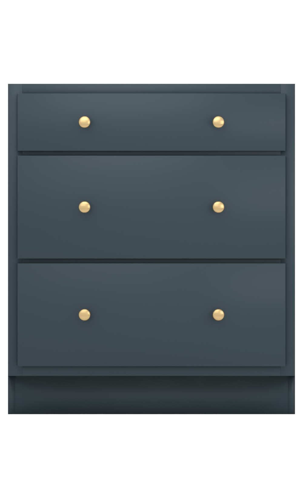 Painted example: Gale Force SW 7605 (Sherwin-Williams) with brushed brass knobs