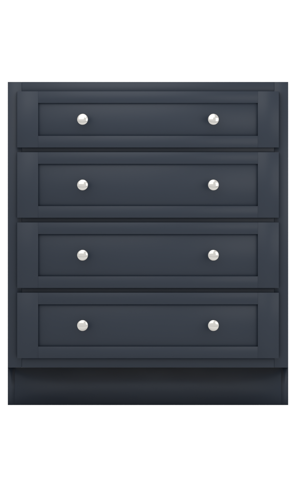 Painted example: Anchors Aweigh SW 9179 (Sherwin-Williams) with polished nickel knobs