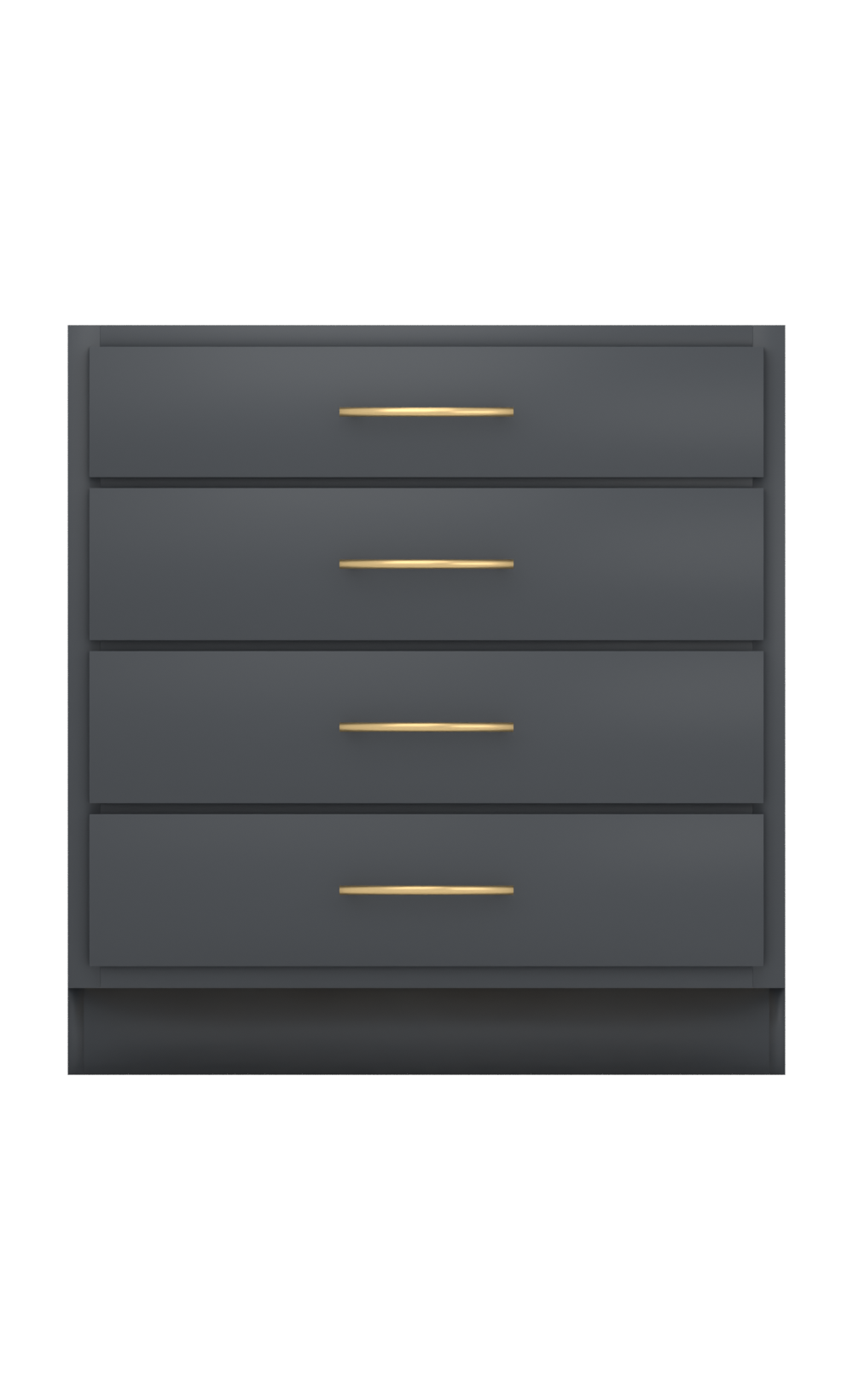 Painted example: Cyberspace SW 7076 (Sherwin-Williams) with brushed brass bar pulls