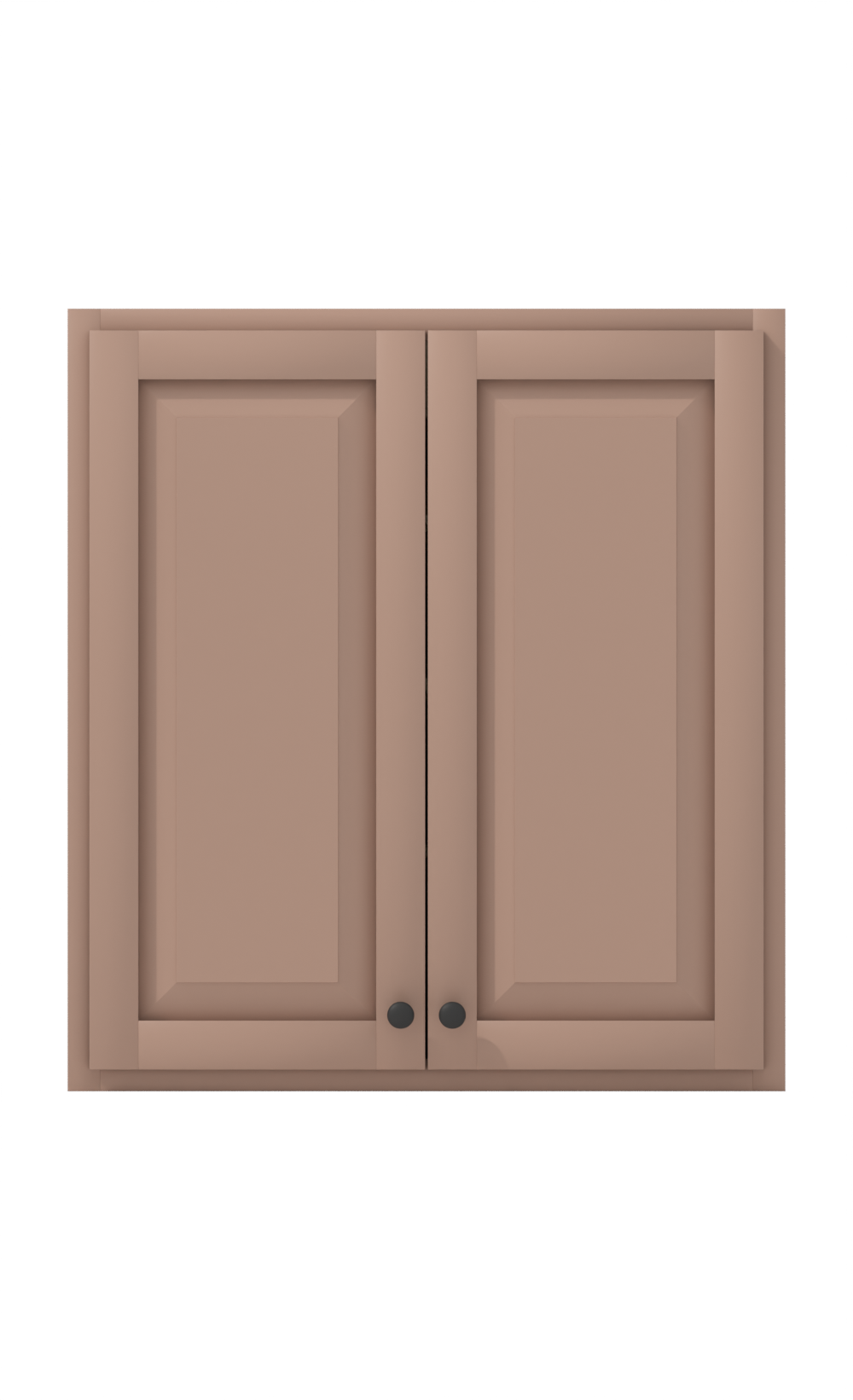 Painted example: Redend Point SW 9081 (Sherwin-Williams) with matte black knobs