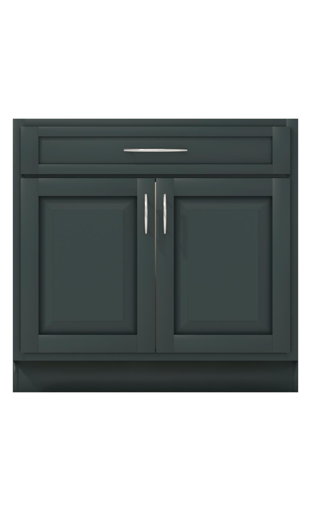 Painted example: Salamander 2050-10 (Benjamin Moore) with polished nickel bar pulls