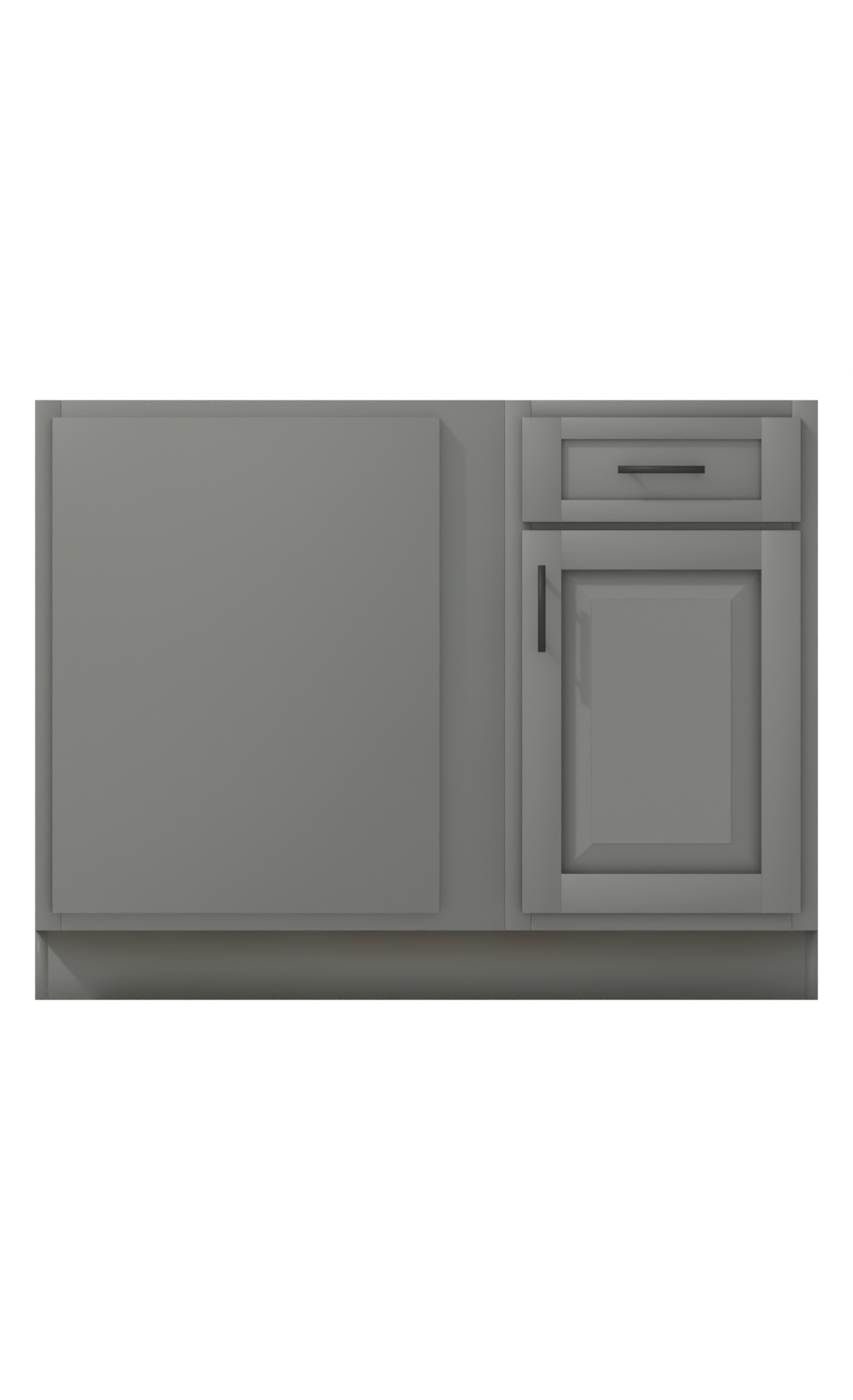 Painted example: Cityscape SW 7067 (Sherwin-Williams) with matte black bar pulls