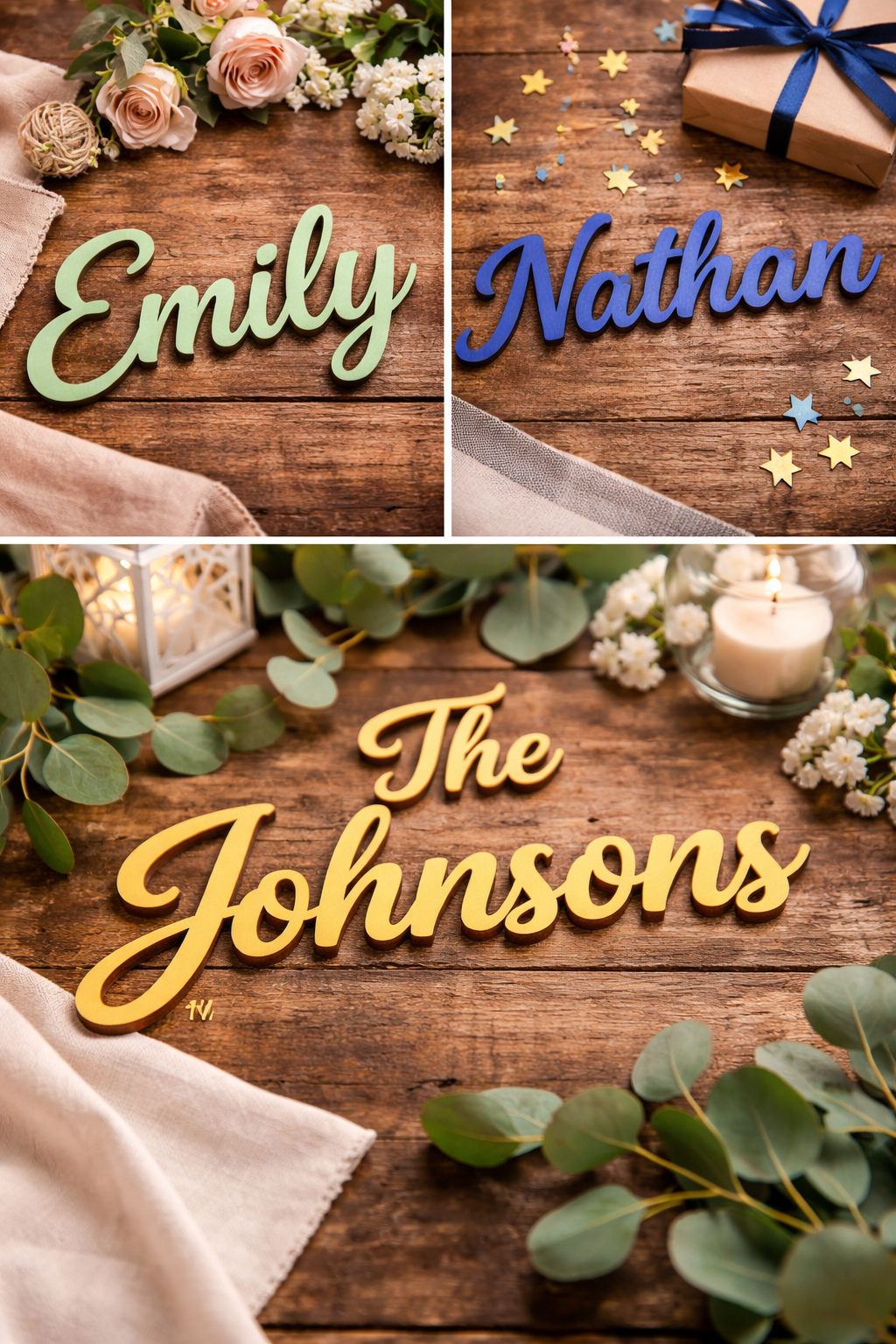 Custom Laser Cut Name Signs - 1/4" Plywood - San Angelo Pickup Only