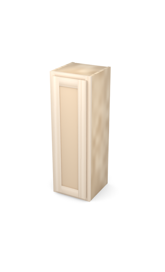 12" x 36" Face Frame Flat Shaker wall cabinet, ready to paint, three-quarter view
