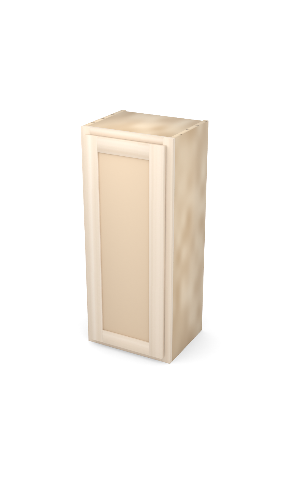 15" x 36" Face Frame Flat Shaker wall cabinet, ready to paint, three-quarter view