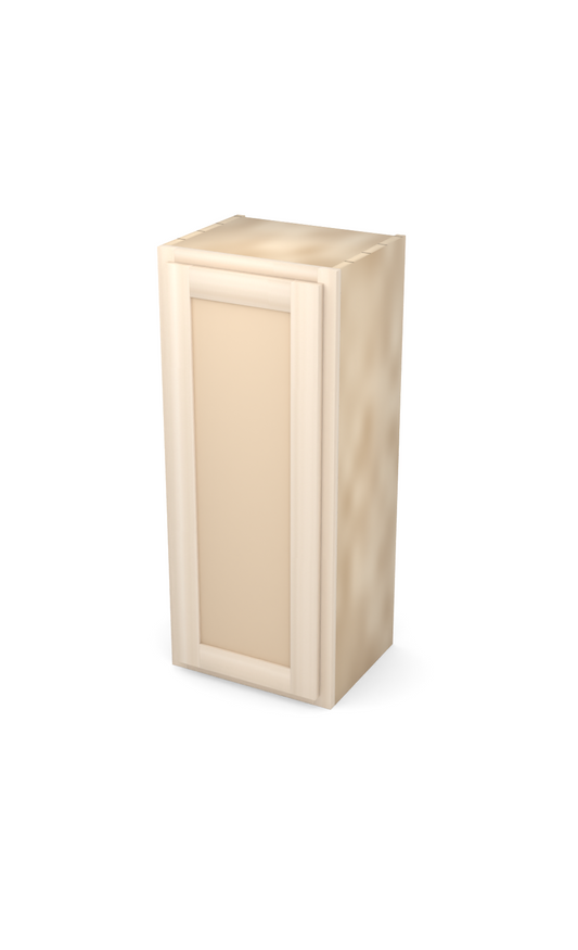 15" x 36" Face Frame Flat Shaker wall cabinet, ready to paint, three-quarter view
