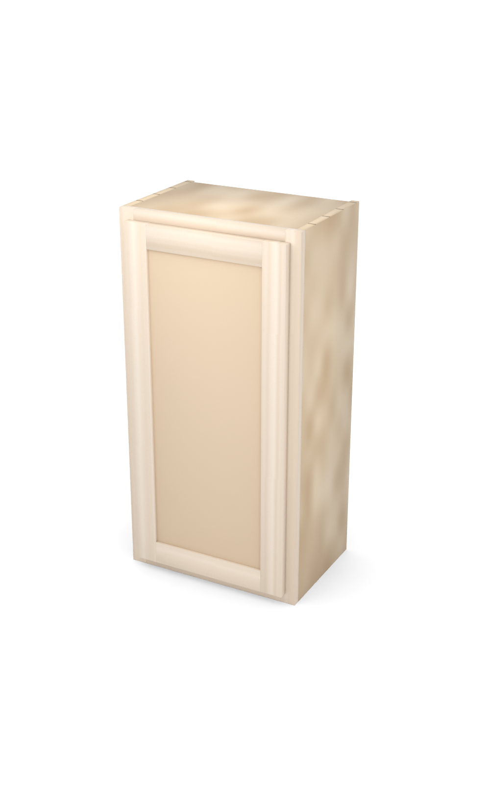 18" x 36" Face Frame Flat Shaker wall cabinet, ready to paint, three-quarter view