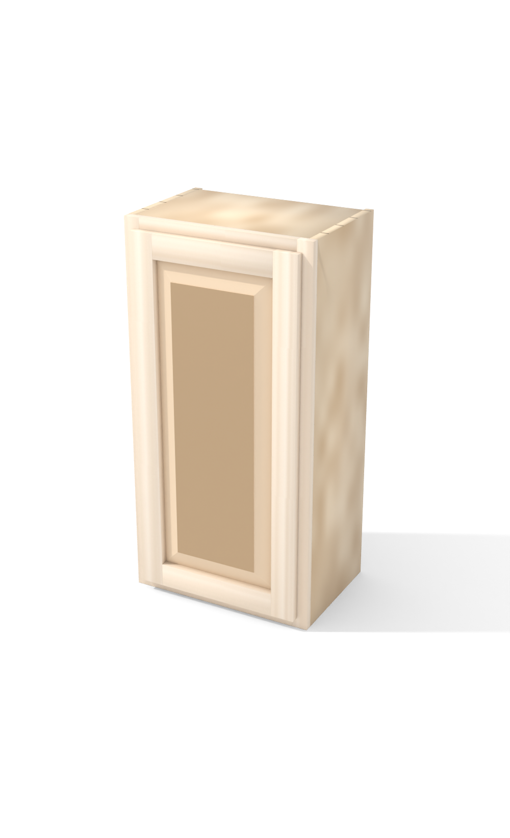 18" x 36" Face Frame Raised Panel Shaker wall cabinet, ready to paint, three-quarter view
