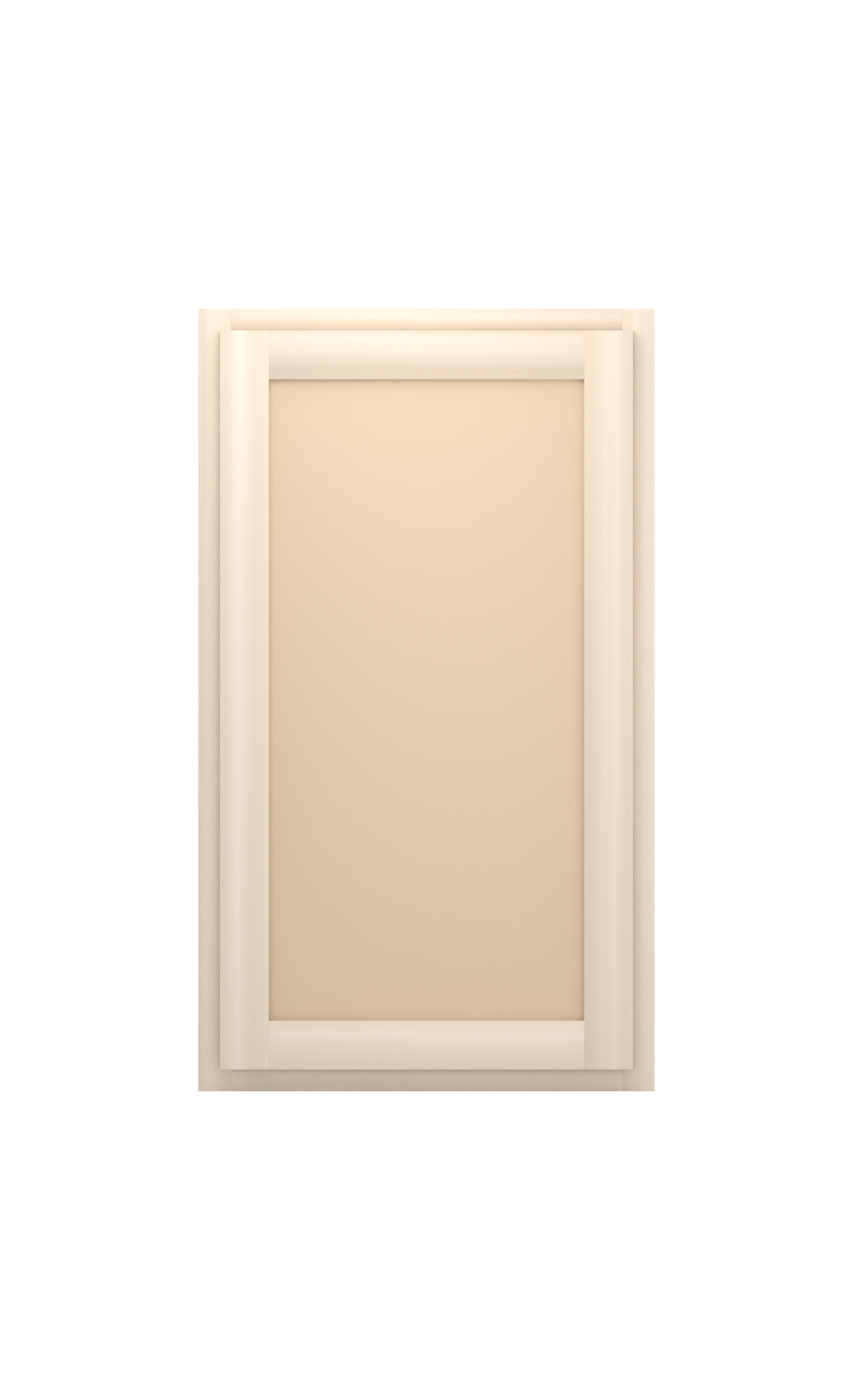 21" x 36" Face Frame Flat Shaker wall cabinet, ready to paint, front view