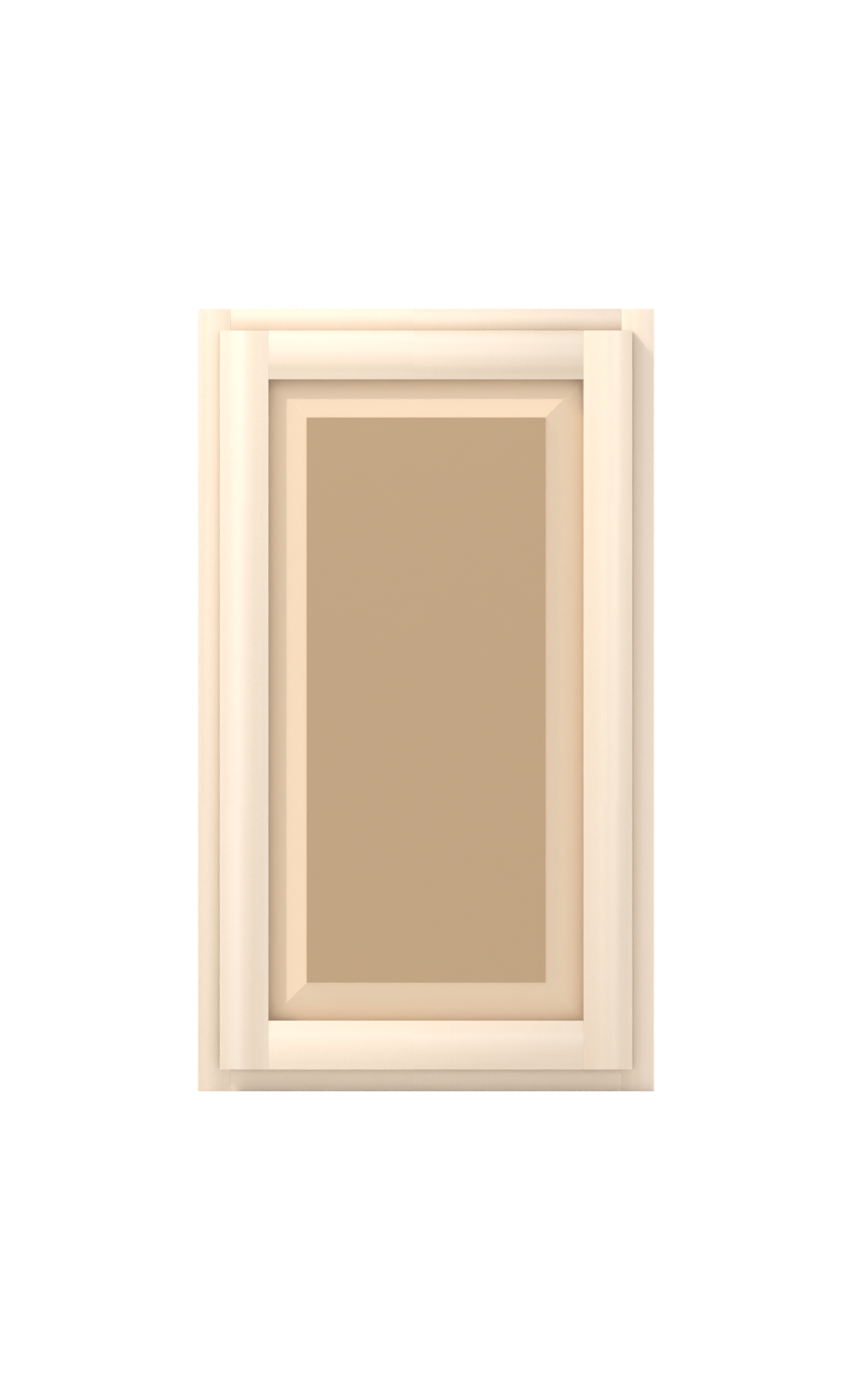 21" x 36" Face Frame Raised Panel Shaker wall cabinet, ready to paint, front view