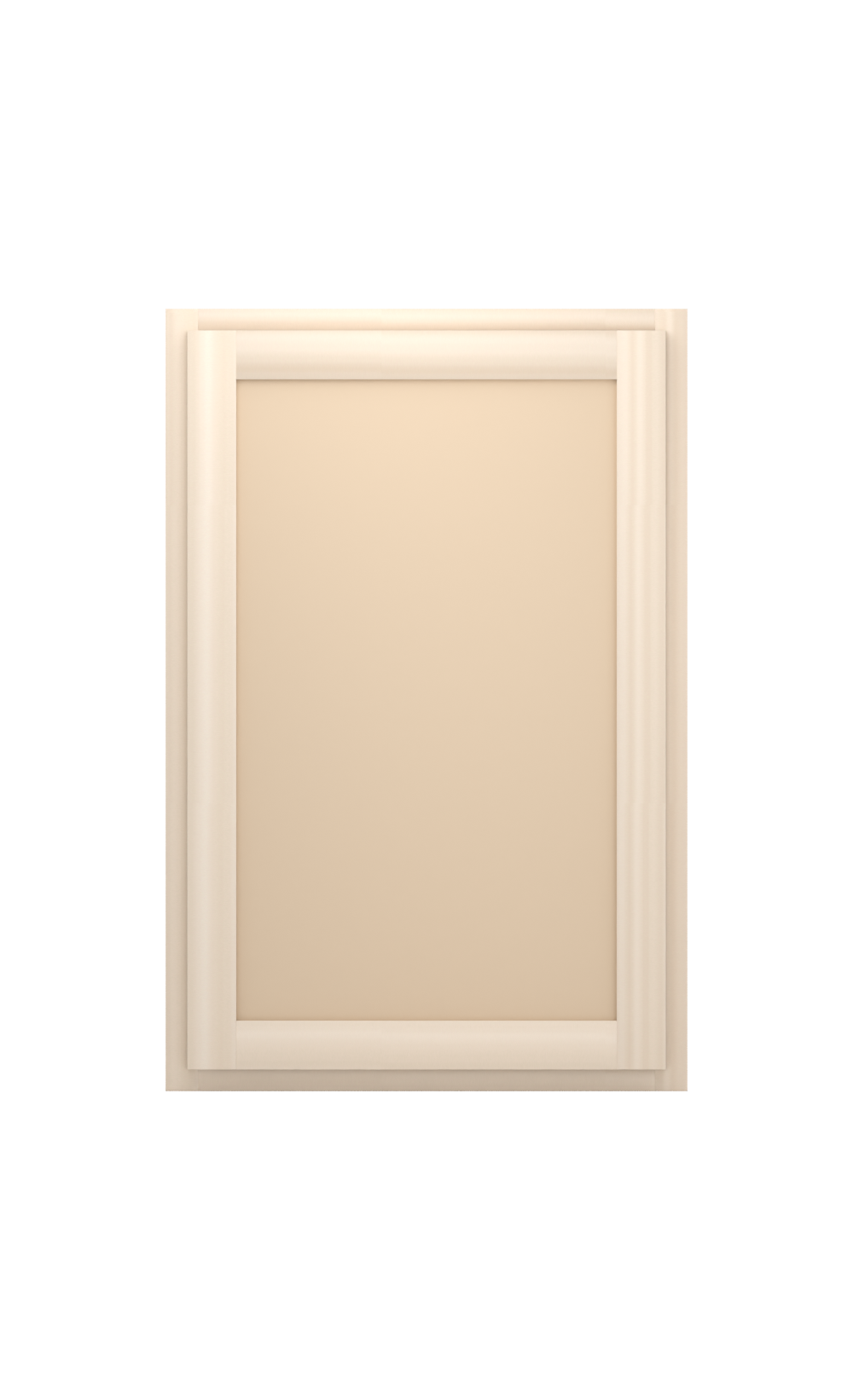 24" x 36" Face Frame Flat Shaker wall cabinet, one door, ready to paint, front view