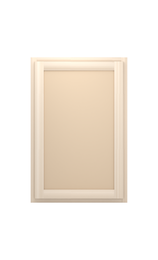 24" x 36" Face Frame Flat Shaker wall cabinet, one door, ready to paint, front view