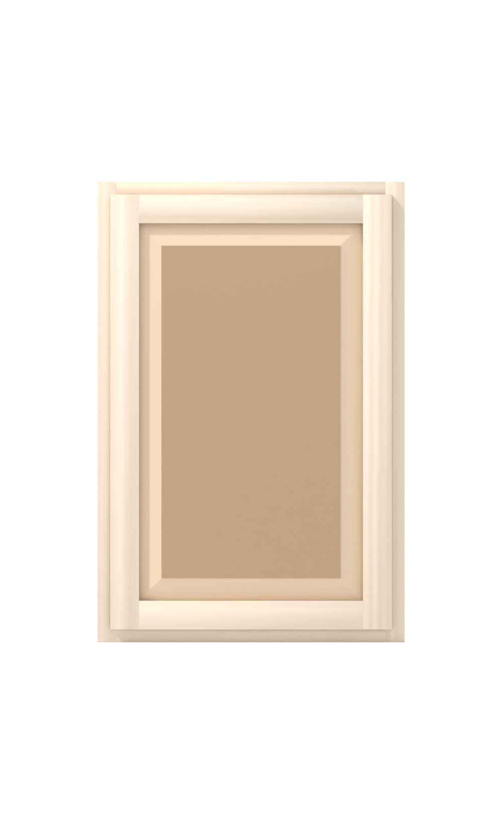 24" x 36" Face Frame Raised Panel Shaker wall cabinet, one door, ready to paint, front view