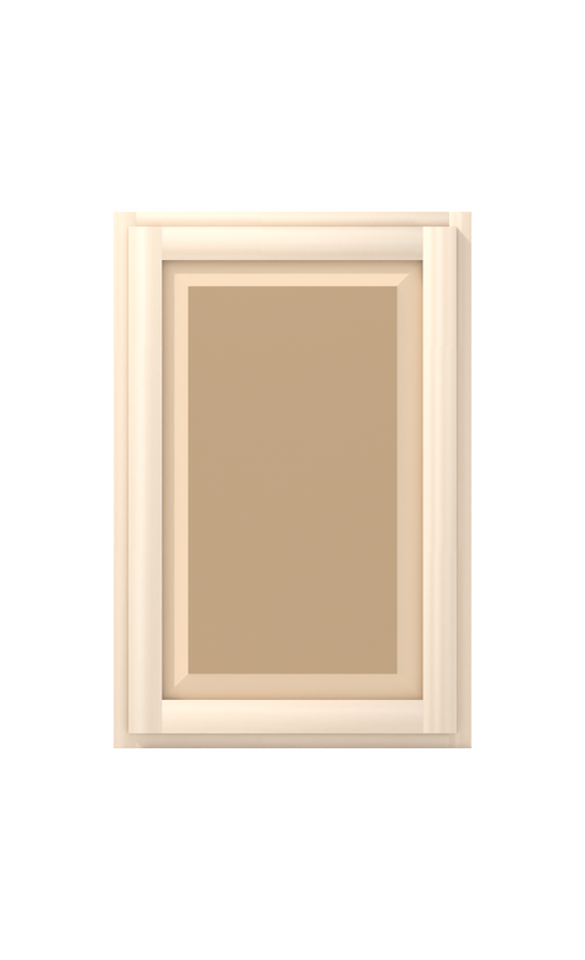 24" x 36" Face Frame Raised Panel Shaker wall cabinet, one door, ready to paint, front view