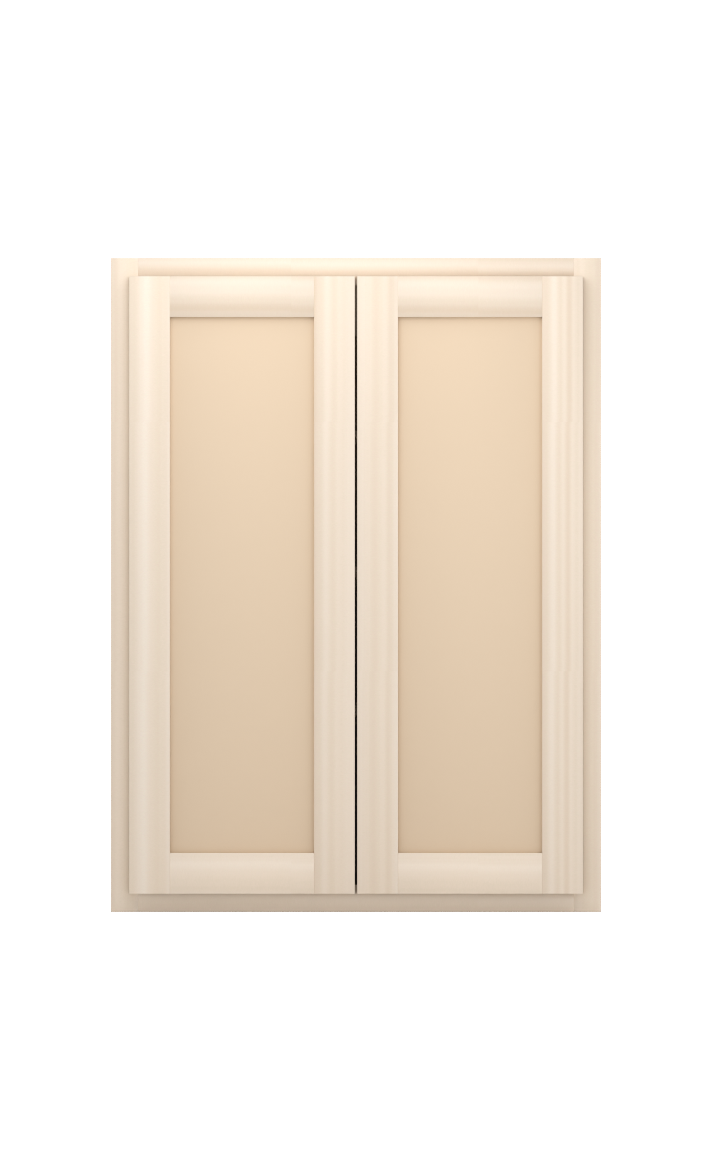 27" x 36" Face Frame Flat Shaker wall cabinet, ready to paint, front view