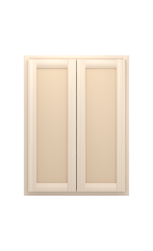 27" x 36" Face Frame Flat Shaker wall cabinet, ready to paint, front view