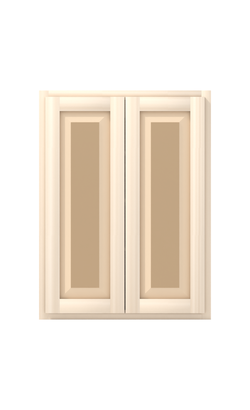 27" x 36" Face Frame Raised Panel Shaker wall cabinet, ready to paint, front view