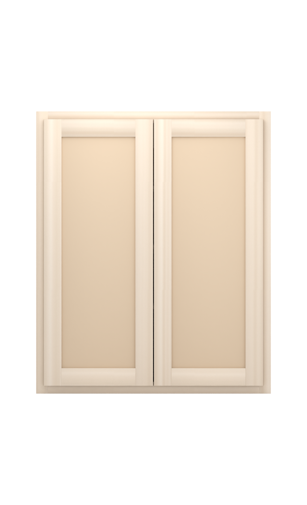 30" x 36" Face Frame Flat Shaker wall cabinet, ready to paint, front view